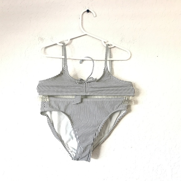 Gap Girls Seersucker Striped Bikini Set